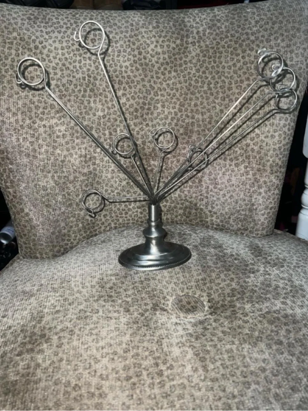 Metal Photo and Note Holder Stand - Silver